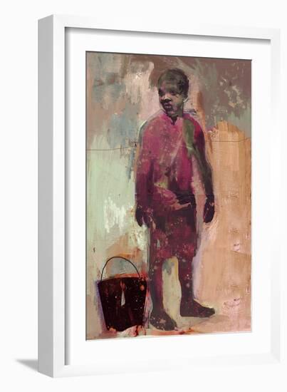 Boy and Water Bucket 2016-David McConochie-Framed Giclee Print