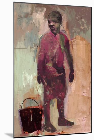 Boy and Water Bucket 2016-David McConochie-Mounted Giclee Print