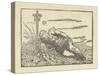 Boy Asleep on a Grave, 1802 (Woodcut)-Caspar David Friedrich-Stretched Canvas