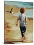Boy at the Beach-Sydney Edmunds-Stretched Canvas
