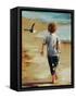 Boy at the Beach-Sydney Edmunds-Framed Stretched Canvas