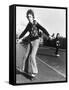 Boy Balances on His Skateboard with a Look of Concentration on His Face-Gill Emberton-Framed Stretched Canvas