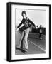 Boy Balances on His Skateboard with a Look of Concentration on His Face-Gill Emberton-Framed Photographic Print
