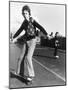 Boy Balances on His Skateboard with a Look of Concentration on His Face-Gill Emberton-Mounted Photographic Print