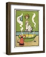 Boy Bathing C1900-John Hassall-Framed Art Print