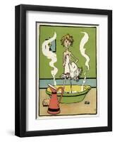Boy Bathing C1900-John Hassall-Framed Art Print