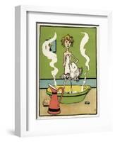 Boy Bathing C1900-John Hassall-Framed Art Print