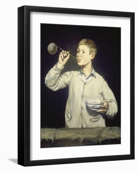 Boy Blowing Bubbles, 1867-Edouard Manet-Framed Giclee Print