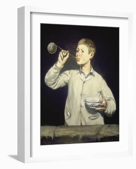 Boy Blowing Bubbles, 1867-Edouard Manet-Framed Giclee Print