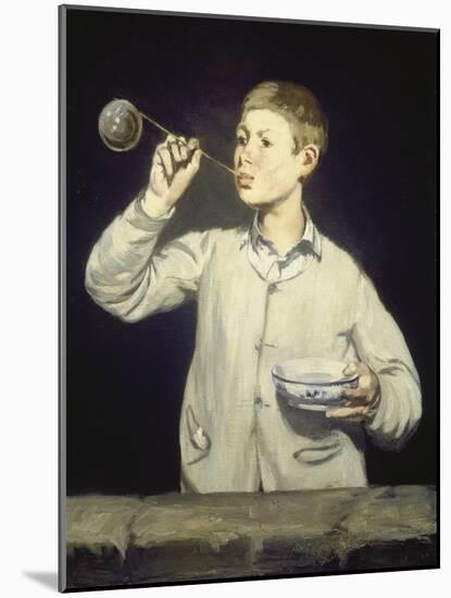 Boy Blowing Bubbles, 1867-Edouard Manet-Mounted Giclee Print