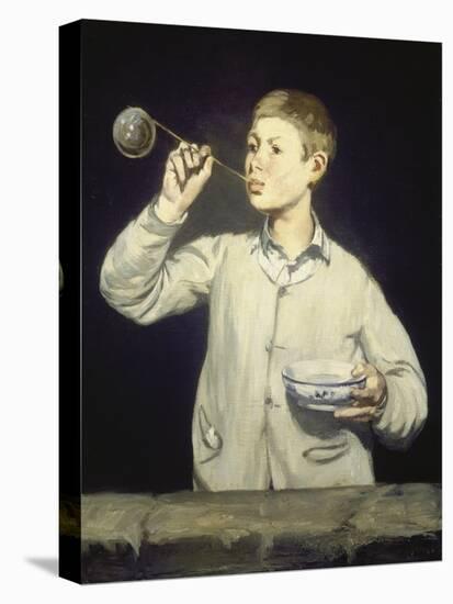 Boy Blowing Bubbles, 1867-Edouard Manet-Stretched Canvas