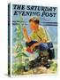 "Boy Botanist," Saturday Evening Post Cover, August 27, 1932-Eugene Iverd-Stretched Canvas
