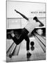 Boy Bowling at a Local Bowling Alley-Art Rickerby-Mounted Photographic Print