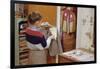 Boy Brushing His Suit Jacket-William P. Gottlieb-Framed Photographic Print