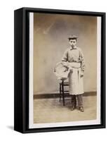 Boy Carrying a Basket-W^ Reynolds-Framed Stretched Canvas