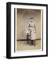 Boy Carrying a Basket-W^ Reynolds-Framed Photographic Print