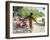 Boy Carrying Freshly Caught Swordfish, Embudu, the Maldives, Indian Ocean-Fraser Hall-Framed Photographic Print