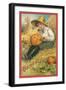 Boy Carving Jack O'Lantern-null-Framed Art Print