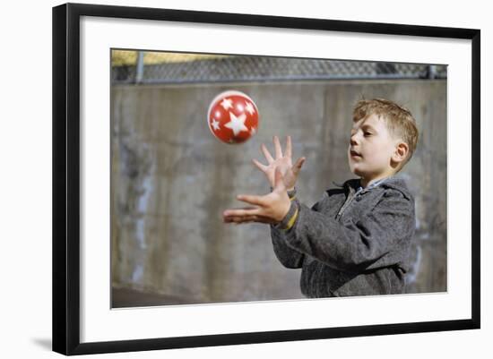 Boy Catching a Ball-William P. Gottlieb-Framed Photographic Print