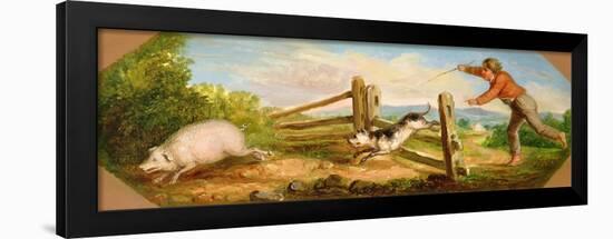 Boy Chasing a Pig, 1836-Asher Brown Durand-Framed Giclee Print