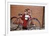 Boy Cleaning His Bike-William P. Gottlieb-Framed Photographic Print