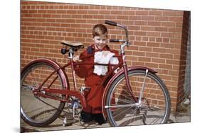 Boy Cleaning His Bike-William P. Gottlieb-Mounted Photographic Print