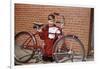 Boy Cleaning His Bike-William P. Gottlieb-Framed Photographic Print
