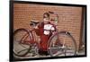 Boy Cleaning His Bike-William P. Gottlieb-Framed Photographic Print