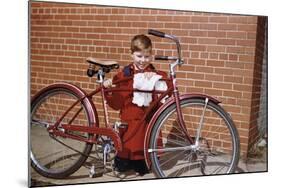 Boy Cleaning His Bike-William P. Gottlieb-Mounted Photographic Print