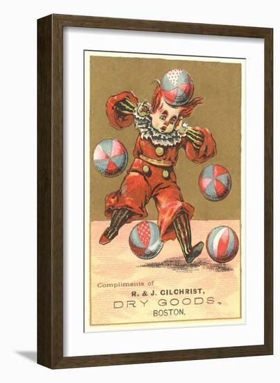 Boy Clown with Balls-null-Framed Art Print