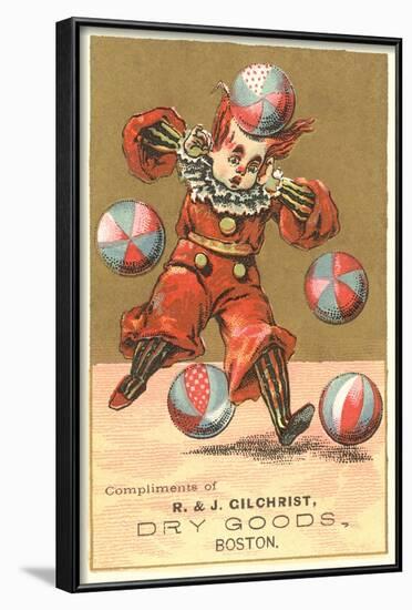 Boy Clown with Balls-null-Framed Art Print