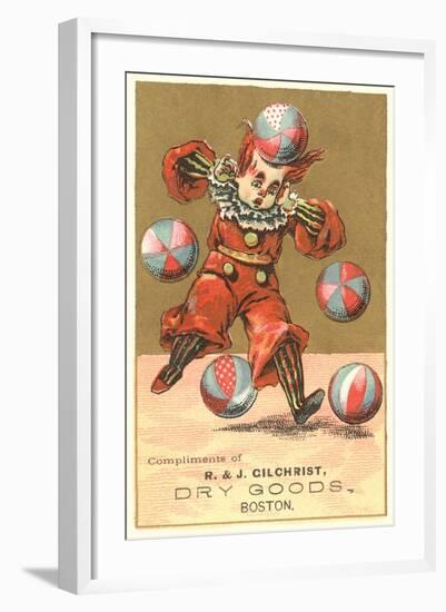 Boy Clown with Balls-null-Framed Art Print