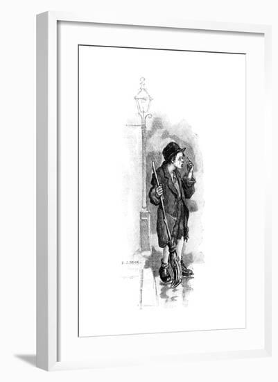 Boy Crossing Sweeper, 1893-null-Framed Giclee Print