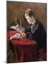 Boy cutting Christmas decorations, 1894-Christian Krohg-Mounted Giclee Print