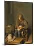 Boy Delousing His Dog-Gerard ter Borch-Mounted Giclee Print