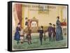 Boy Demonstrates a Toy Theatre to His Brothers Sisters and Mother-B. Couvert-Framed Stretched Canvas