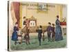 Boy Demonstrates a Toy Theatre to His Brothers Sisters and Mother-B. Couvert-Stretched Canvas