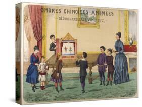 Boy Demonstrates a Toy Theatre to His Brothers Sisters and Mother-B. Couvert-Stretched Canvas