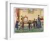 Boy Demonstrates a Toy Theatre to His Brothers Sisters and Mother-B. Couvert-Framed Art Print