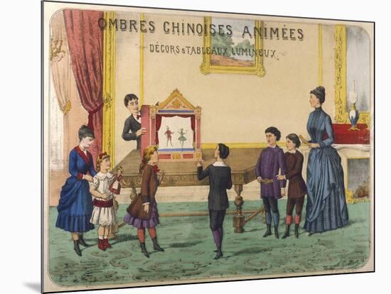 Boy Demonstrates a Toy Theatre to His Brothers Sisters and Mother-B. Couvert-Mounted Art Print