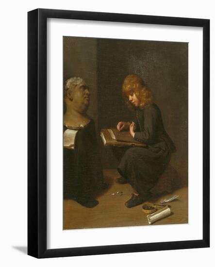 Boy Drawing before the Bust of a Roman Emperor, C.1661-Michael Sweerts-Framed Giclee Print