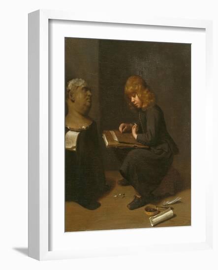 Boy Drawing before the Bust of a Roman Emperor, C.1661-Michael Sweerts-Framed Giclee Print