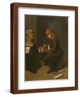 Boy Drawing before the Bust of a Roman Emperor, C.1661-Michael Sweerts-Framed Giclee Print