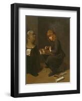 Boy Drawing before the Bust of a Roman Emperor, C.1661-Michael Sweerts-Framed Giclee Print