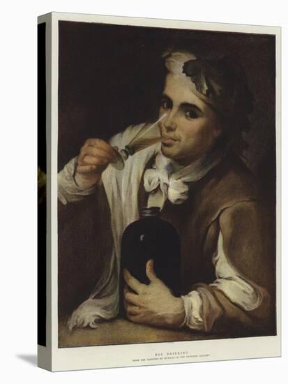 Boy Drinking-Bartolome Esteban Murillo-Stretched Canvas