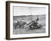 Boy Driving Father's Horse Team and Binder in Wheat Field-null-Framed Photographic Print