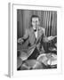 Boy Drummer and Composer Mel Torme, Playing Drums-William C^ Shrout-Framed Premium Photographic Print