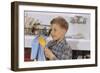 Boy Drying Serving Spoon-William P. Gottlieb-Framed Photographic Print