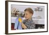 Boy Drying Serving Spoon-William P. Gottlieb-Framed Photographic Print