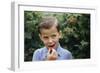 Boy Eating a Raspberry-William P. Gottlieb-Framed Photographic Print